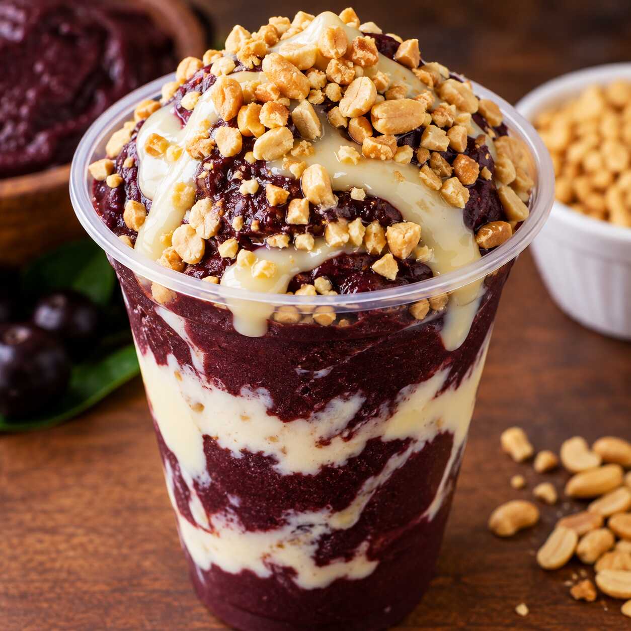 🔥 AÇAÍ COM AMENDOIM + LEITE MOÇA – 700ML
Um copão de açaí cremoso e caprichado para matar a vontade! Açaí geladinho combinado com amendoim crocante e Leite Moça, trazendo a mistura perfeita de cremosidade, sabor e crocância.
🥤 700ml de açaí
🥜 Amendoim crocante
🥛 Leite Moça
Uma combinação irresistível em um copão de 700ml!