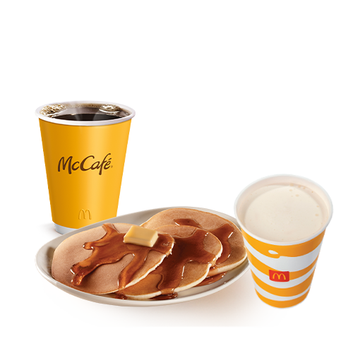 Hot Cakes + Malteada Vainilla + Café Grande