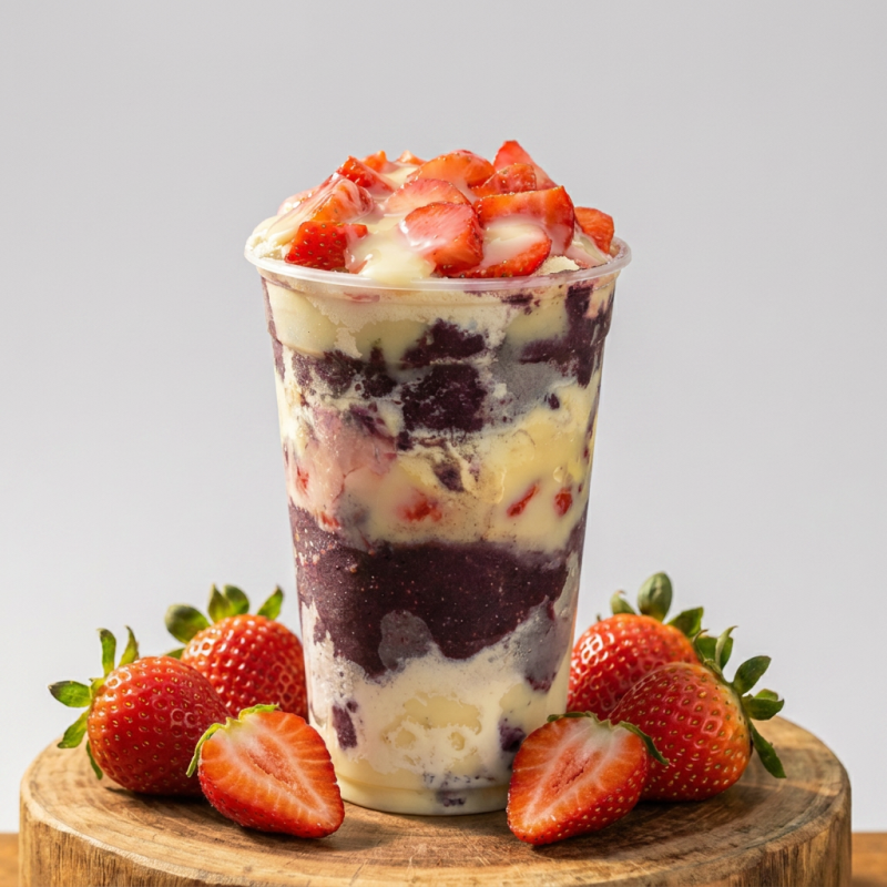 Copo 300 ML - Açaí, Morango, Leite em Pó, Leite Condensado