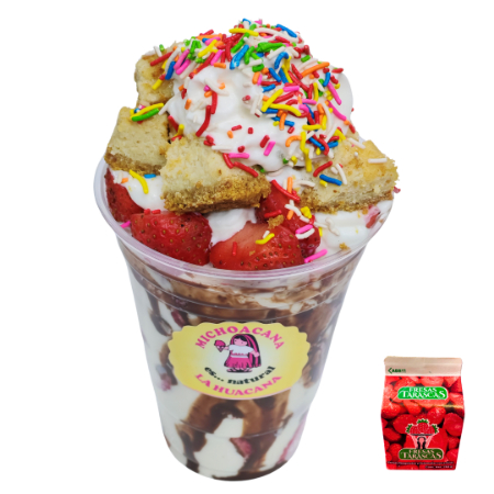 Fresas Congeladas de Cajita Con Pay de Queso
