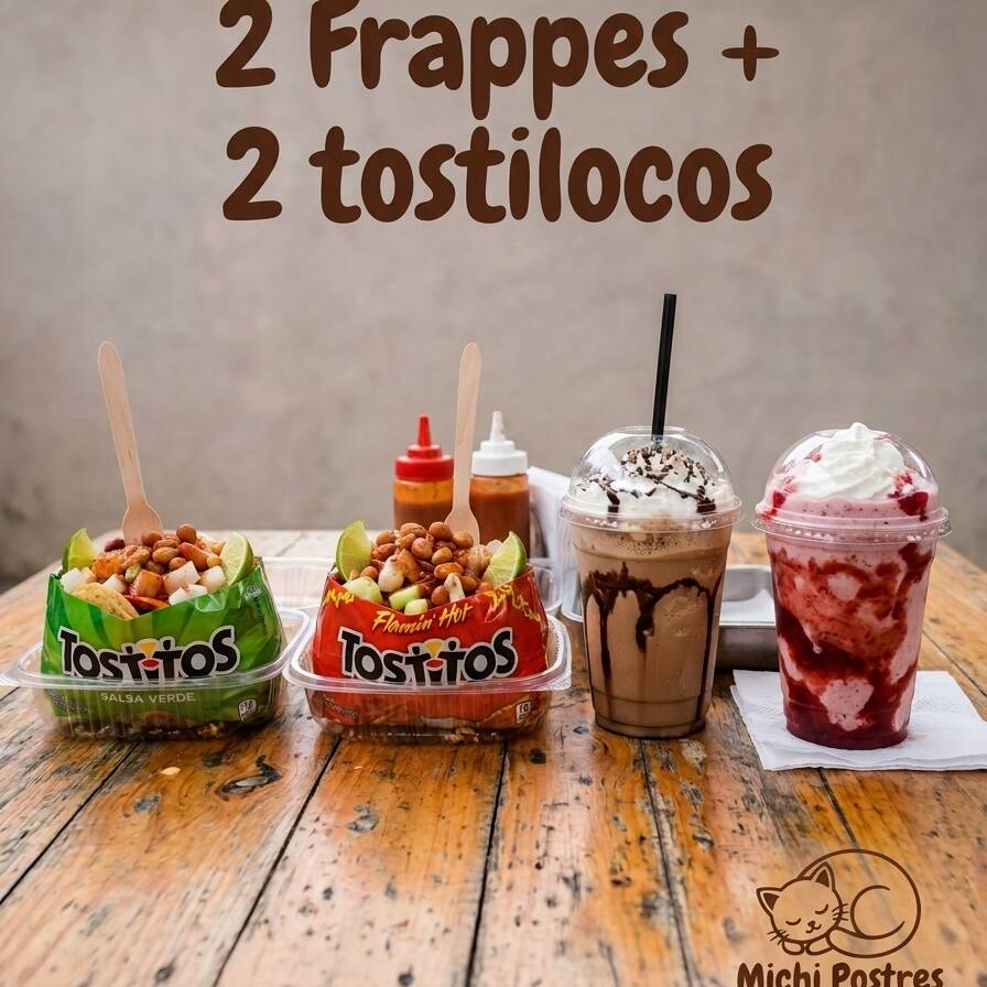 2 Botanas + 2 Frappe's