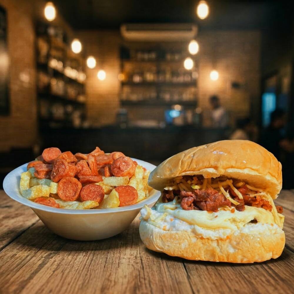 Combo Hamburguesa tocineta y Queso