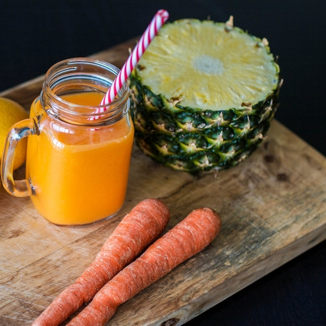 Jugo para Limpiar el Hígado-Piña, Zanahoria...