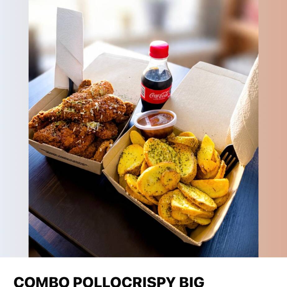 Combo PolloCrispy"Big" (X5) + Papas + Gaseosa