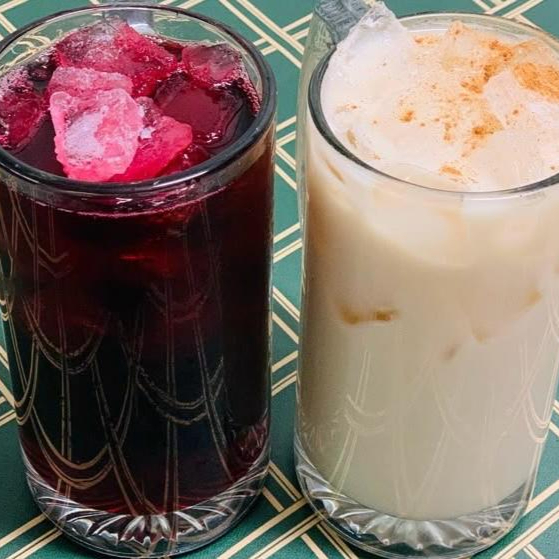 Agua de Sabor Chia-Limon,Jamaica-Limon, Mango-Limo