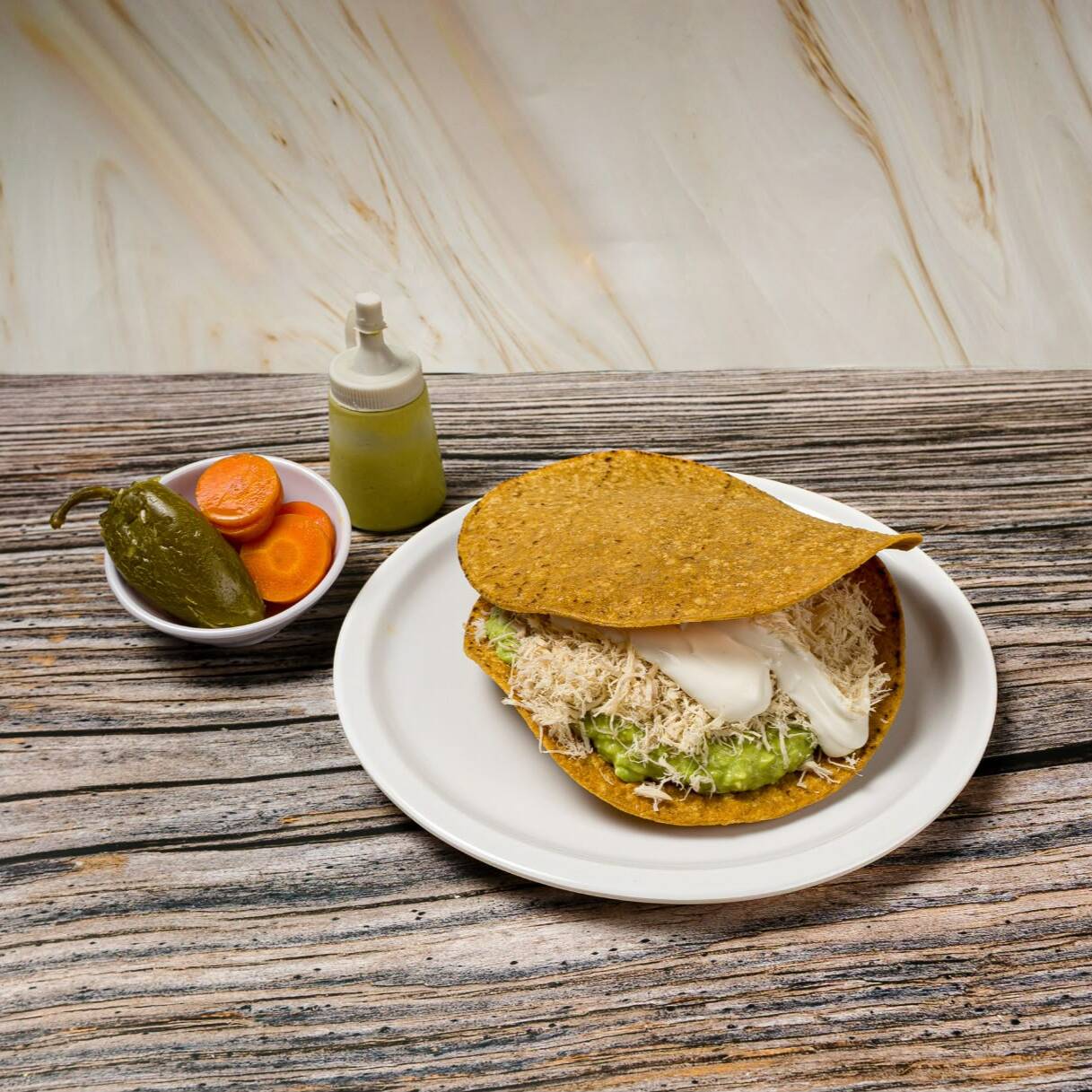 1 Tostada + 1 Taco