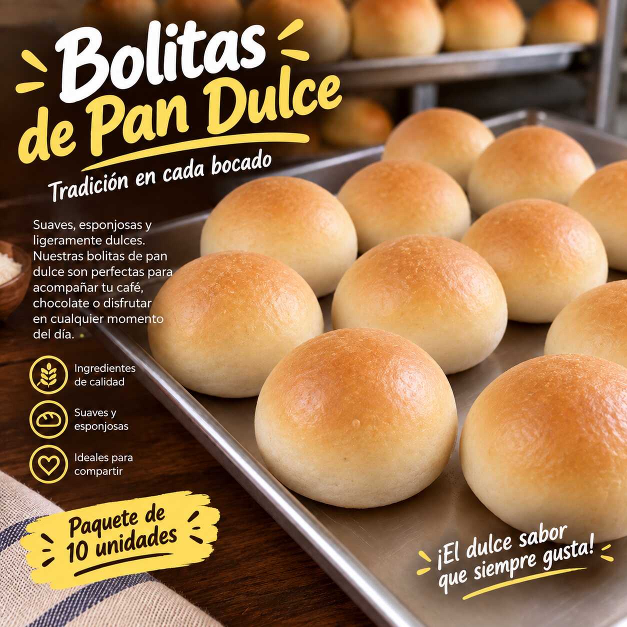 Pan Bolita (10 Unidades)