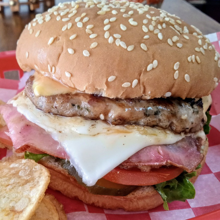 Combo-BIG DOBLE  Burger + Papas fritas