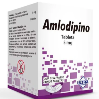Amlodipino 5 Mg Caja con 30 Tabletas Ultra Laborat