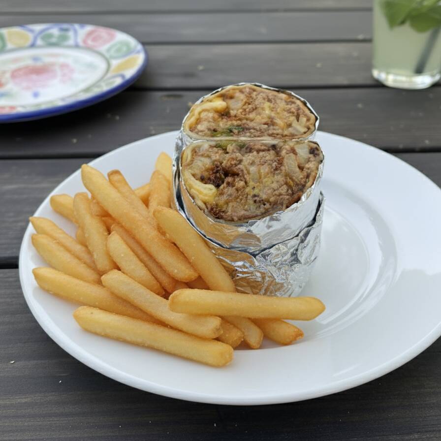 Hot Burrito Con Papas.