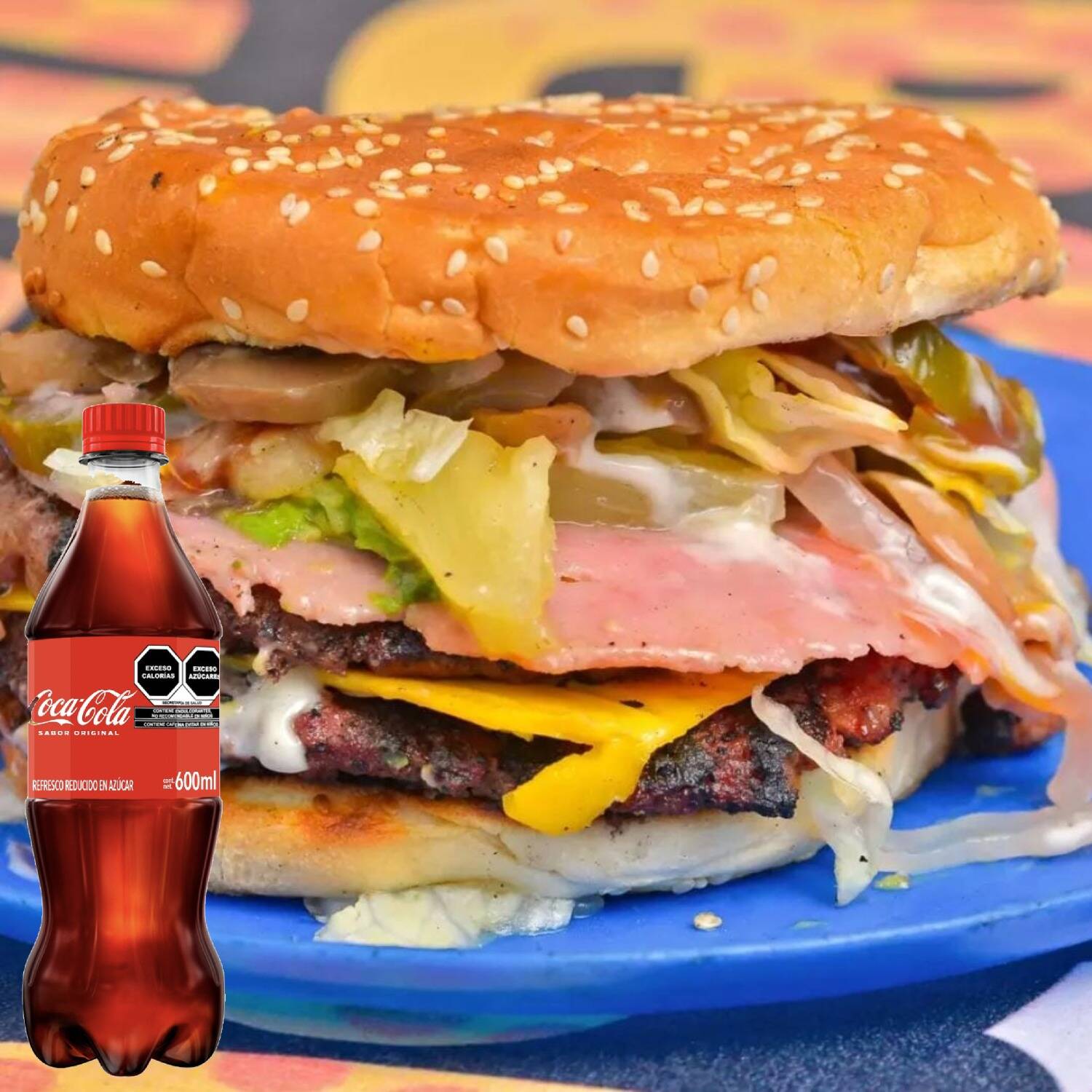 Combo-Coca Cola Doble Hawaiana + Coca 600ml