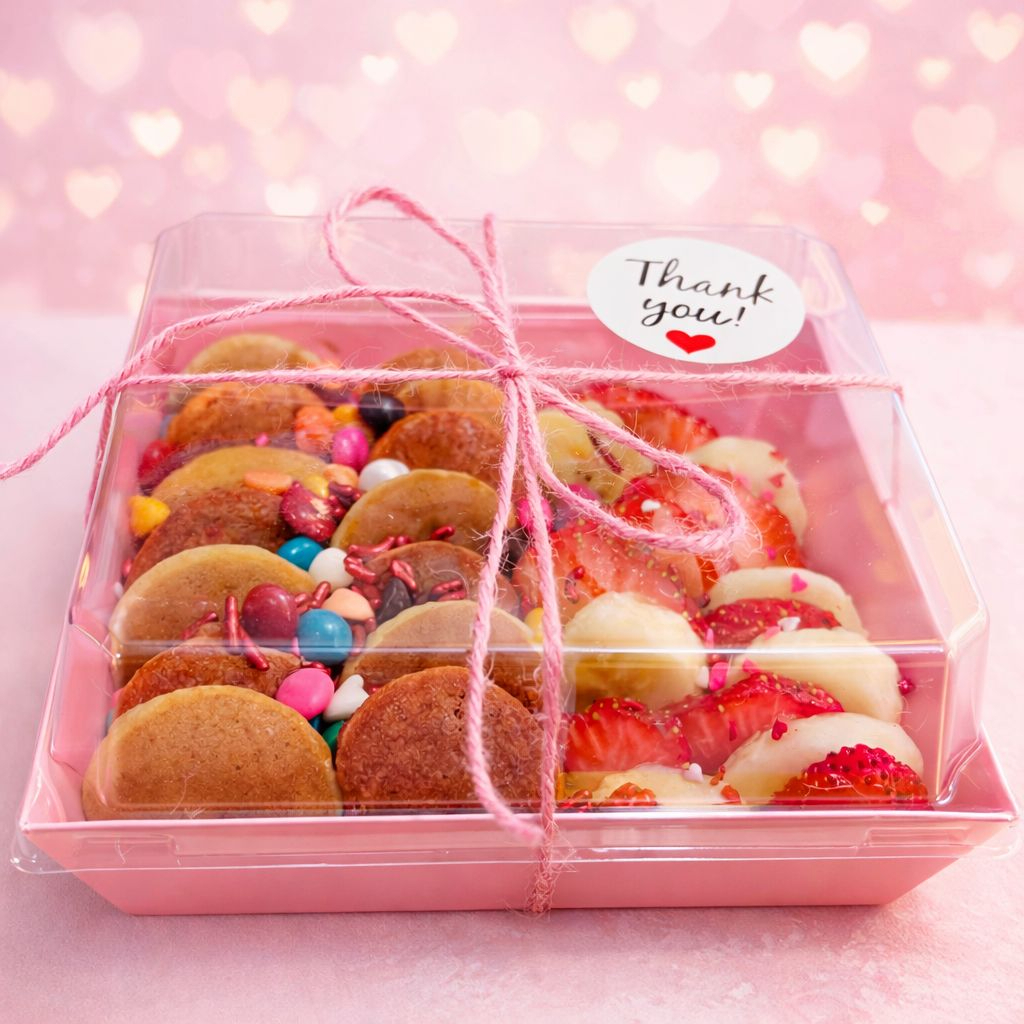 Caja Dulce de Hotcakes con Fruta 🍓🍌