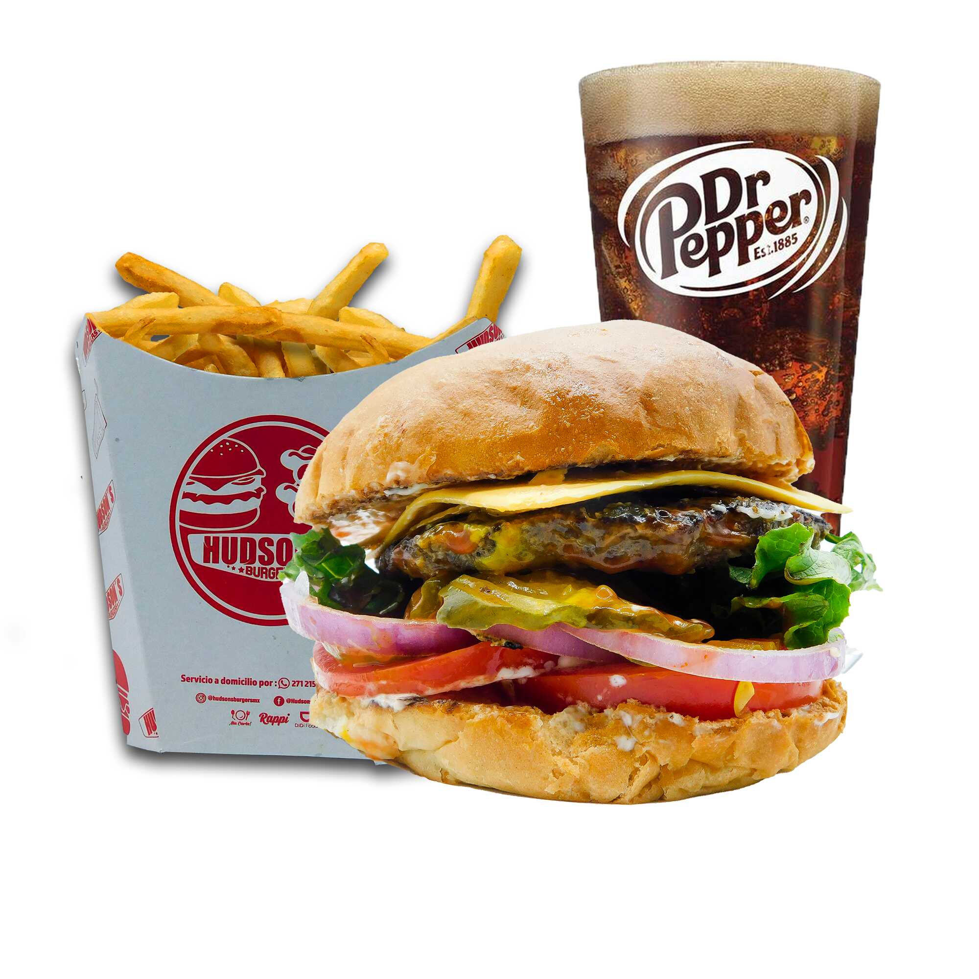 Combo-Clasica+Papas+Dr Pepper Cream Soda600ml