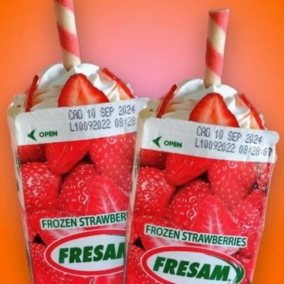Fresas con crema congeladas