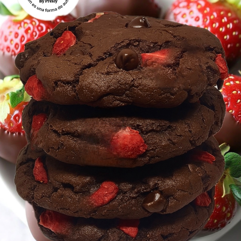Mega galleta New York sabor fresas con chocolate