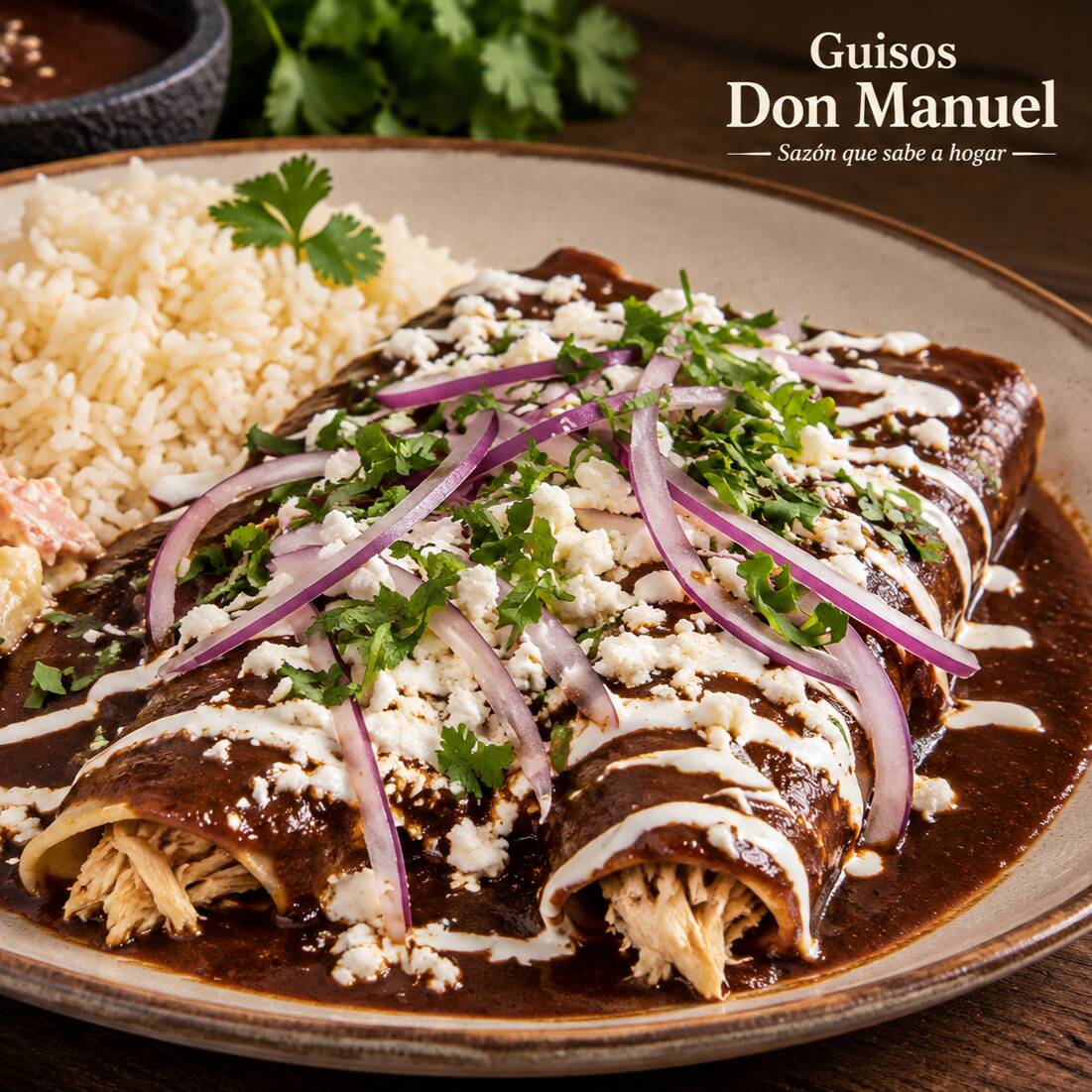 Enmoladas con Pollo