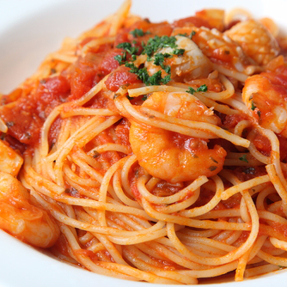 Pasta Pomodoro con Camarones