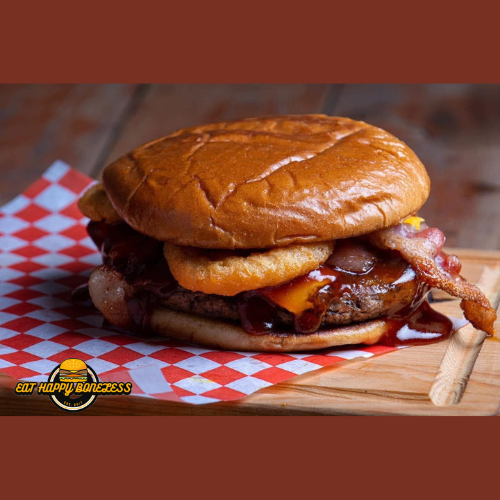 Hamburgesa Western con Aros o Papas