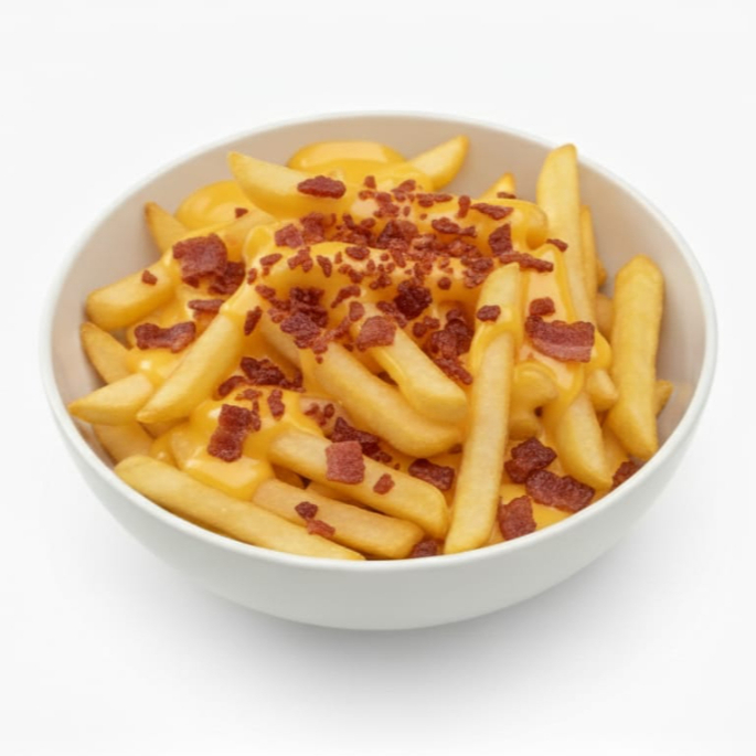 Papas con Queso y Tocino