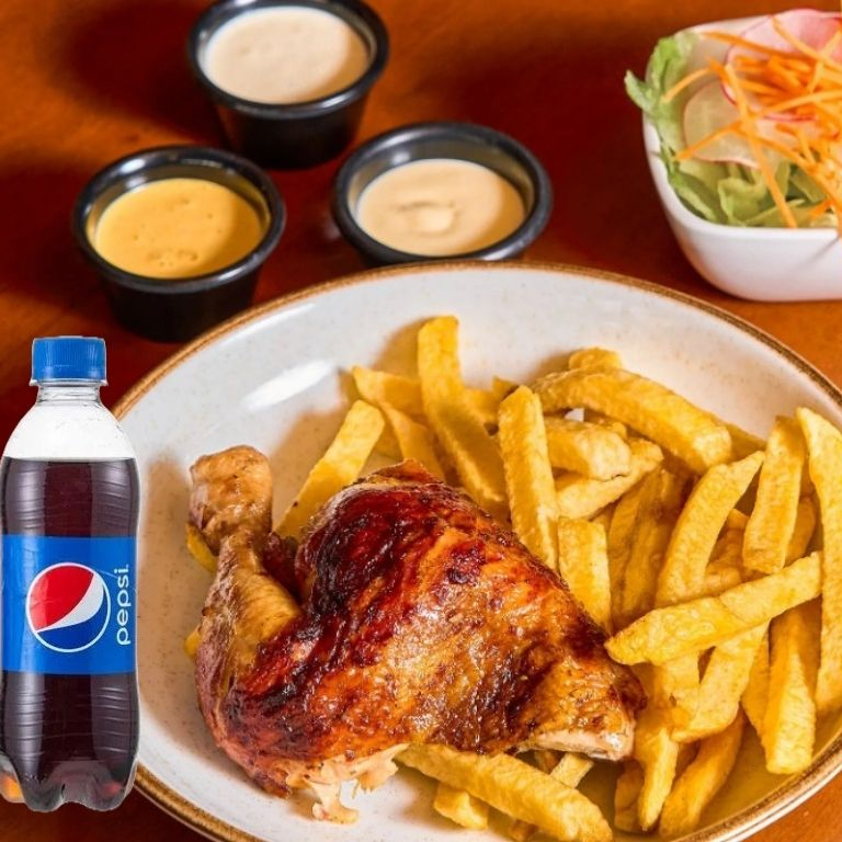 1/4 de Pollo + 1 Gaseosa