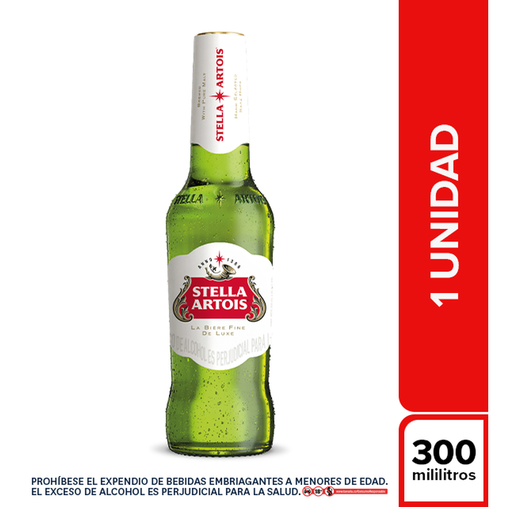 Cerveza Stella Artois 300 Ml