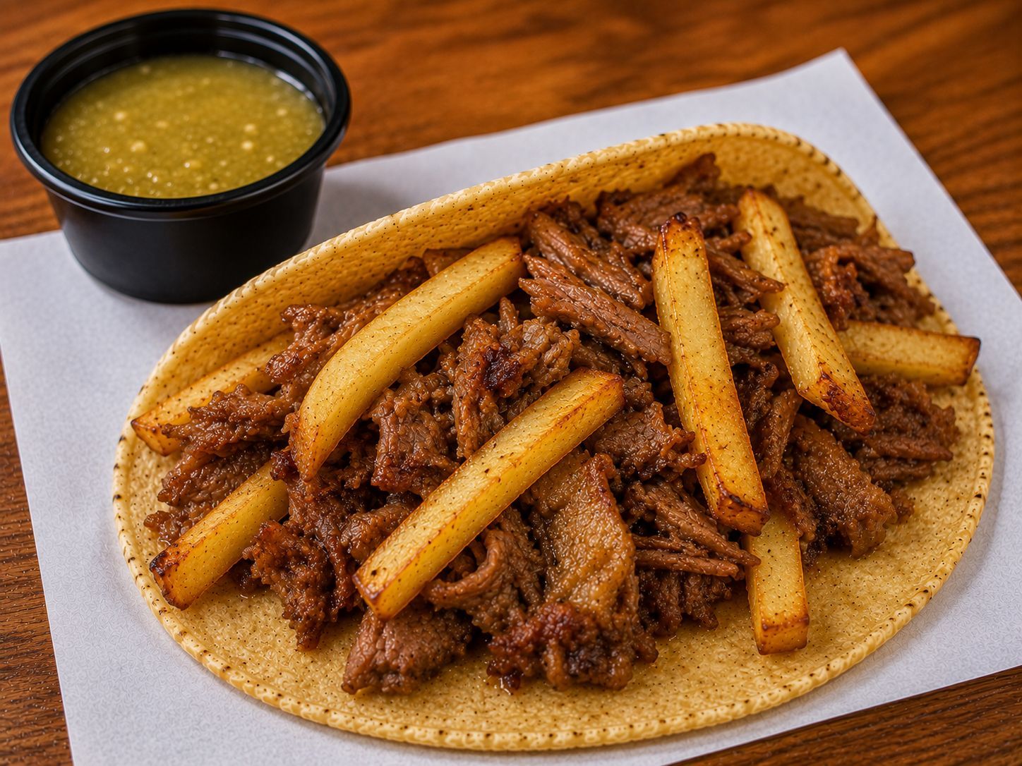 Taco de Milanesa de Puerco con Papas