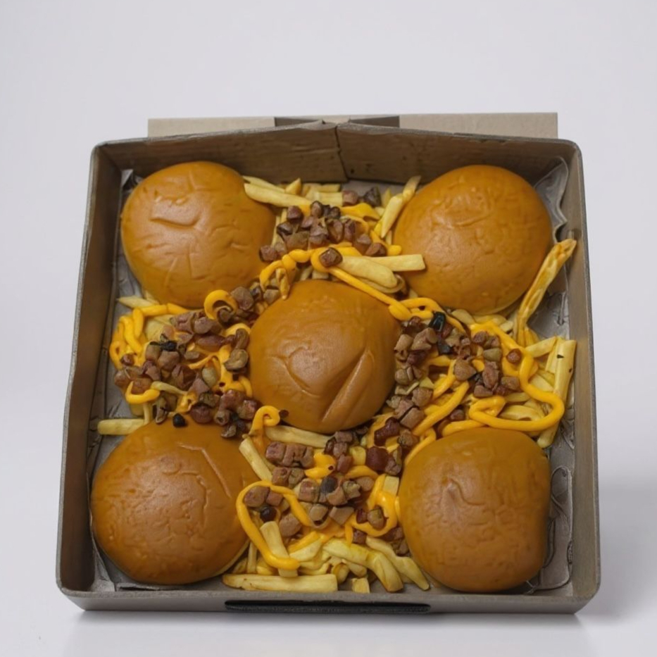 COMBO BOX 3.0, 5 X-BURGUER INDUSTRIAL + BATATA COM CHEDDAR E BACON