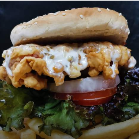 Hamburguesa PAC-MAN con papas