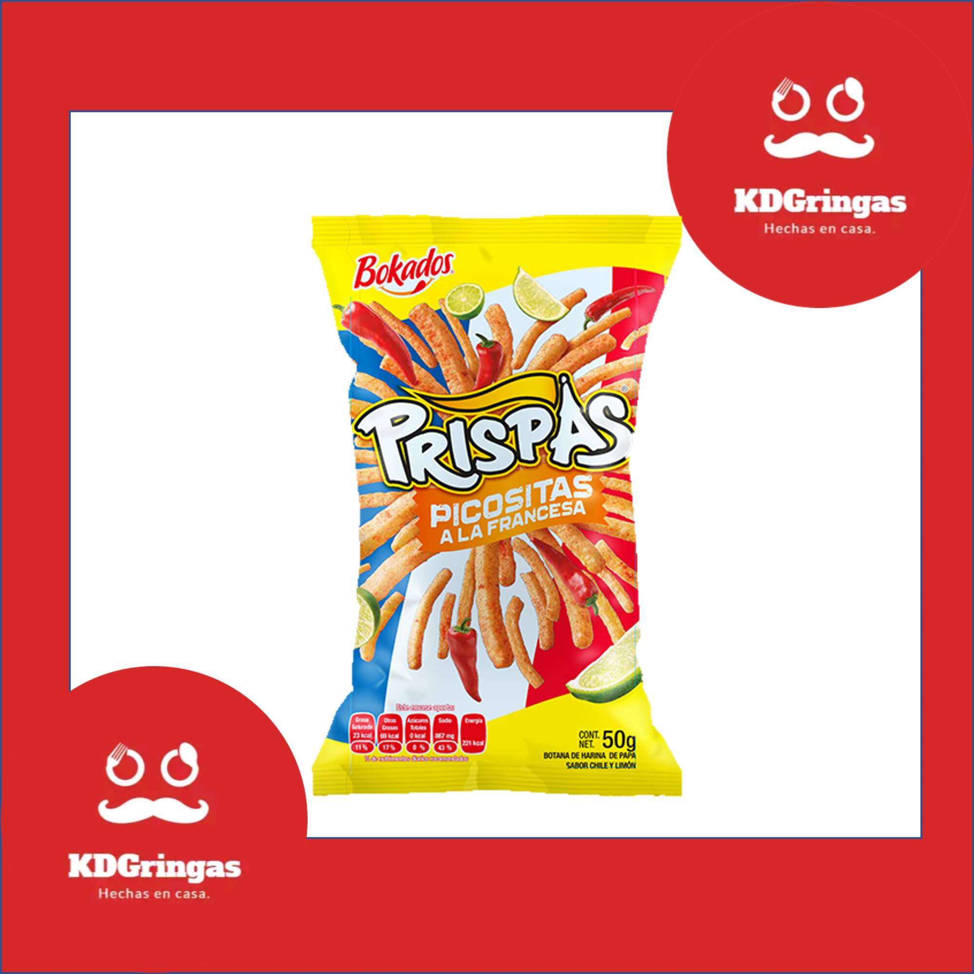 Bokados Prispas 46g o Papirringas 52g