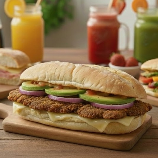 Torta de milanesa de res