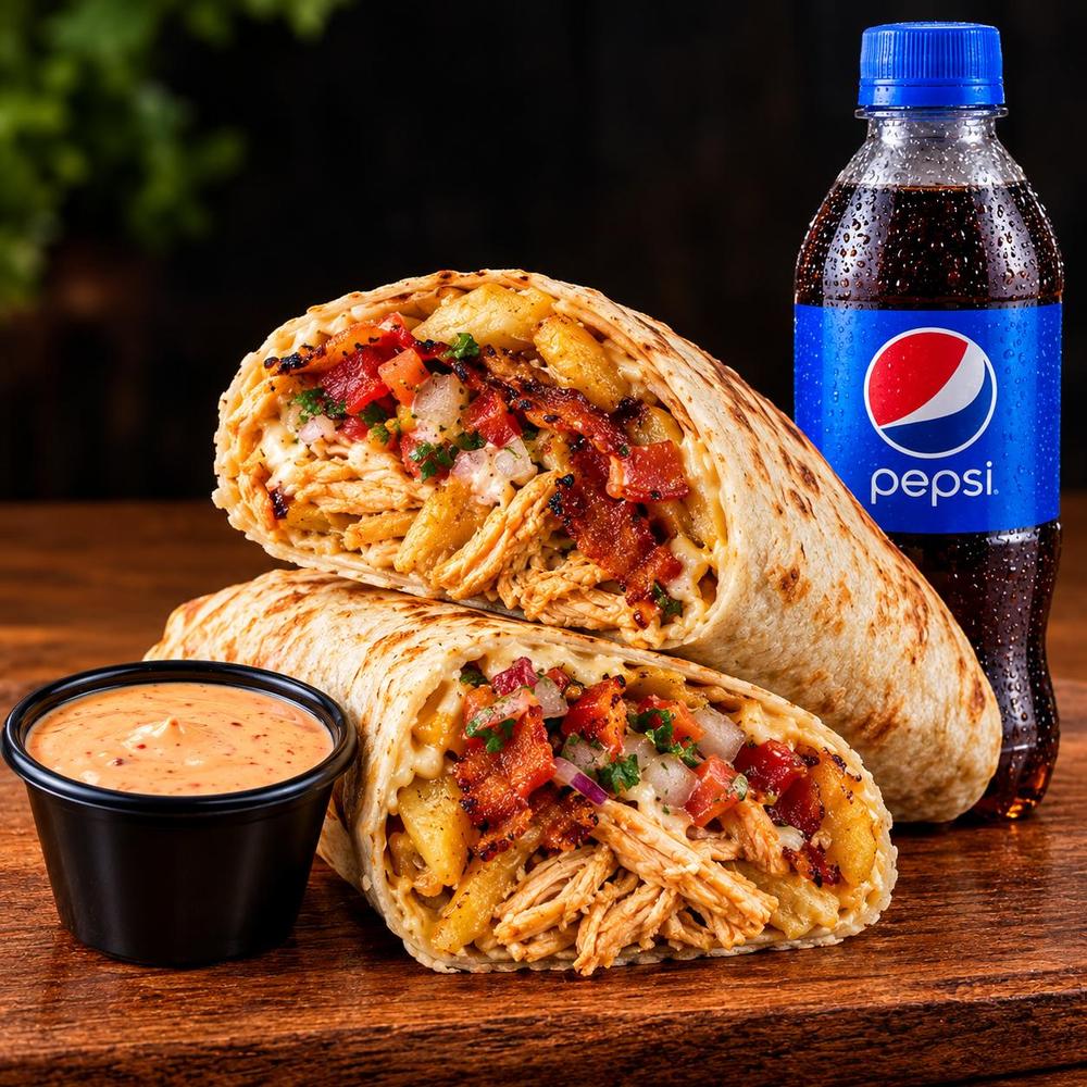 Combo Burrito Tocineta más gaseosa 250 ml