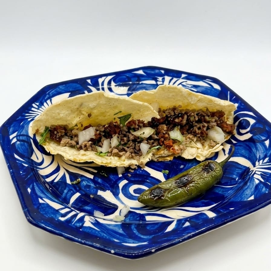 Quesadilla de Maíz Combinada Bisteck, Chorizo