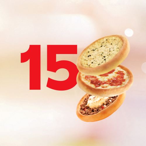 15 Esfihas Especialmente deliciosas. Uma oferta imperdível para você se deliciar. Vem pro Habib's e aproveite!