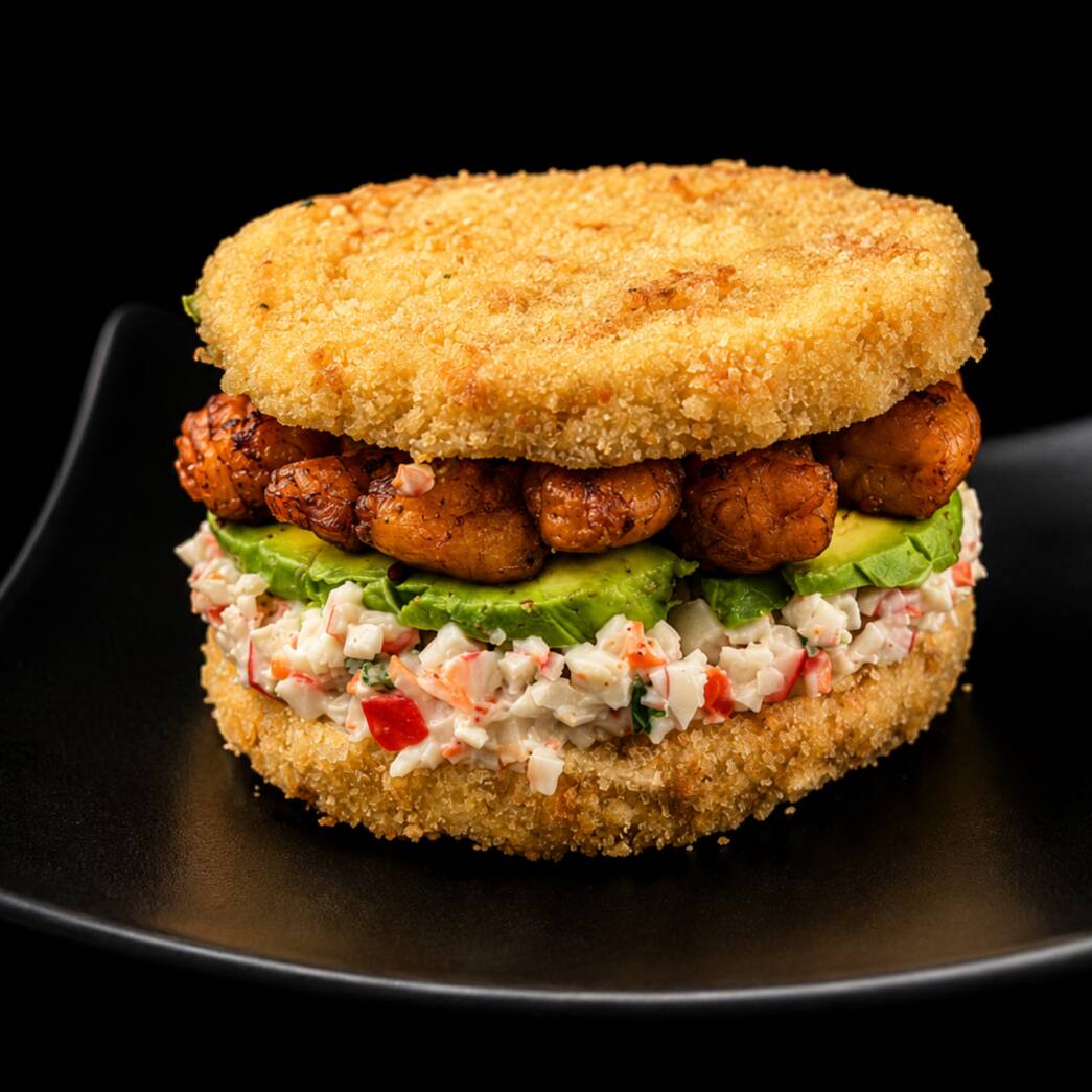 HAMBURGUESA DE SUSHI POLLO SALTEADO
