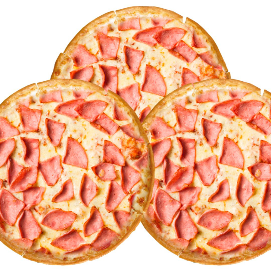 3 Pizzas Gran Hut Jamón por 8,000