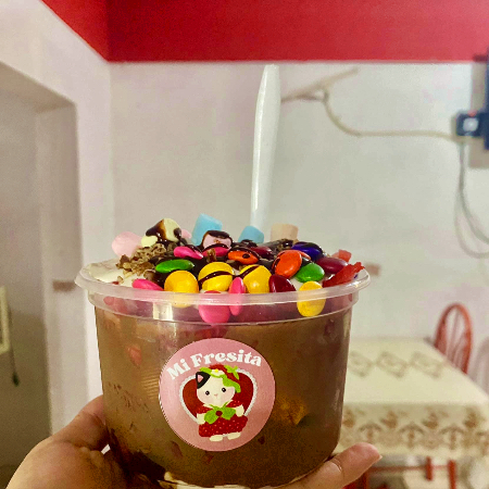 Fresas con Crema Vaso Grande