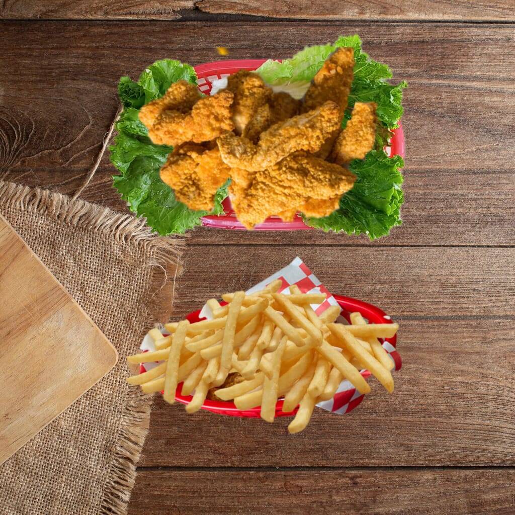 6 piezas tender + papás ala francesa 220gr