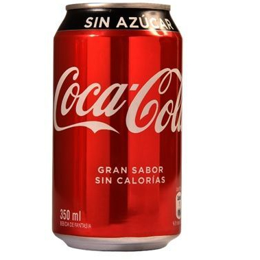 Coca Cola Sin Azúcar Lata 355 Ml