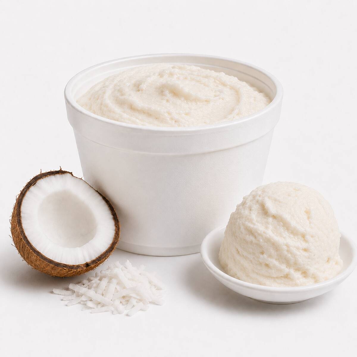 Medio Litro de Helado Artesanal de Coco