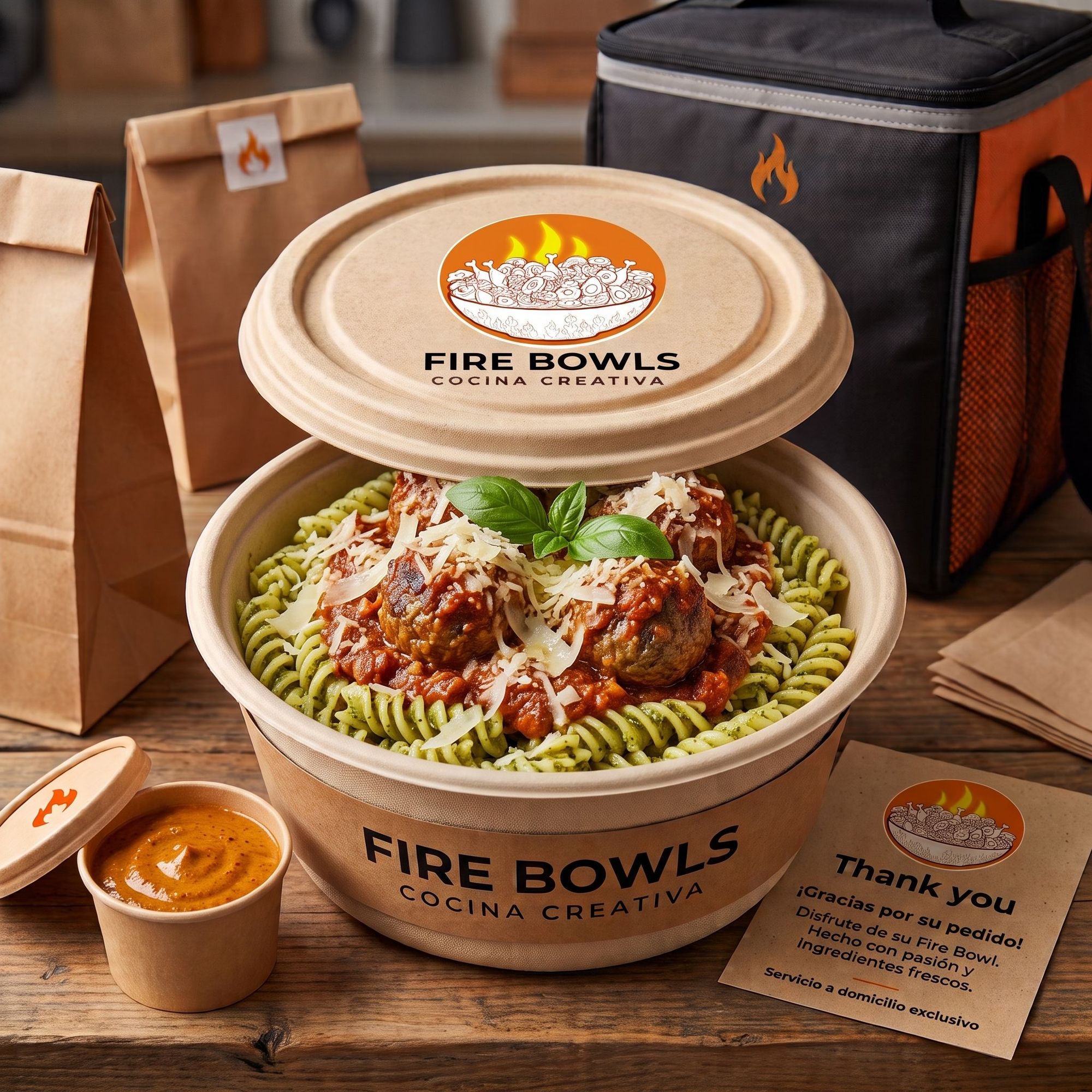Pesto Chicken Fire Bowl