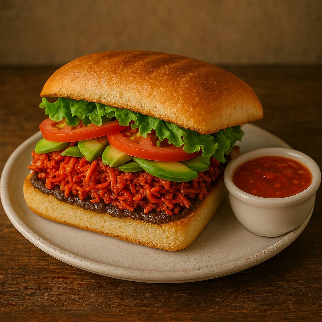 Torta de Salchicha Roja Oaxaqueña