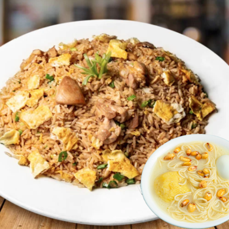 Arroz Chaufa y Caldito de Gallina