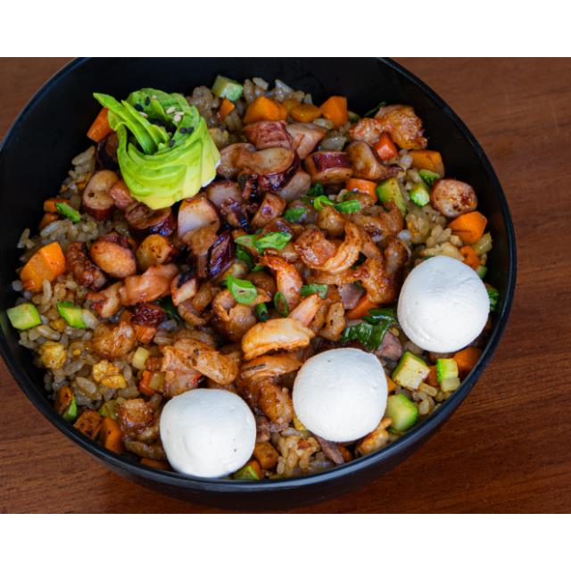 Yakimeshi Kingu - Camarón, Pulpo y Queso