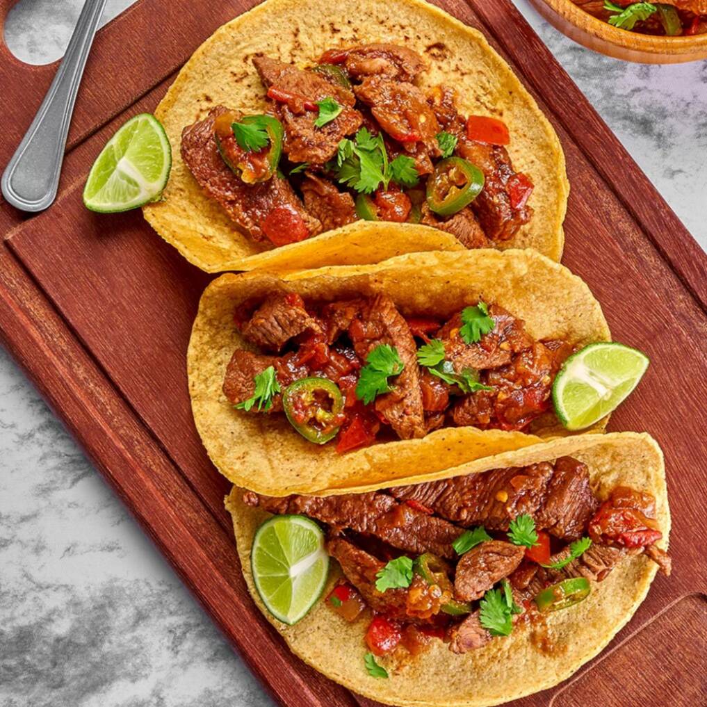 Taco de Bistec a la Mexicana