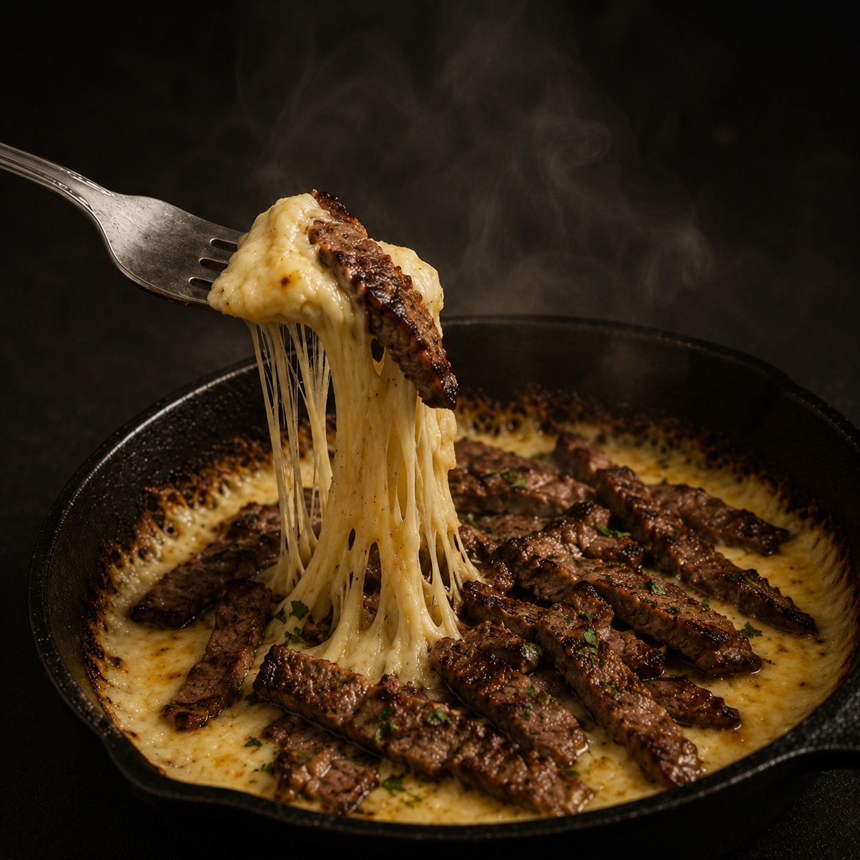 Queso Fundido De Arrachera