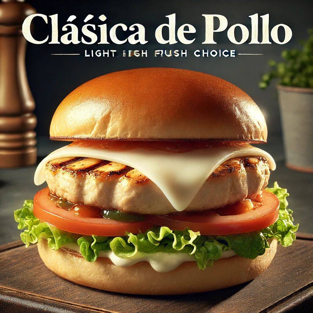 HAMBURGUESA CLASICA DE POLLO