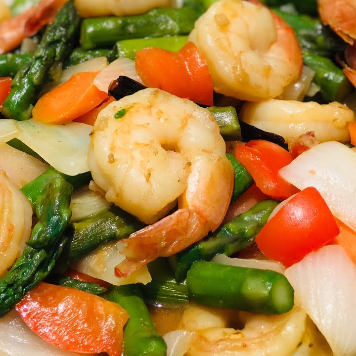 Camarones con Verduras