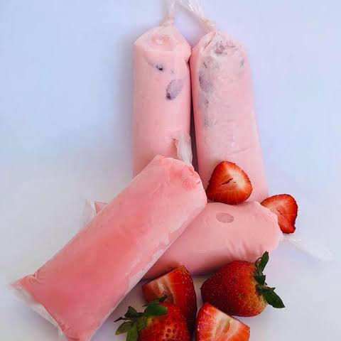 Hielitos de Fresas con crema