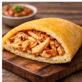 Empanada de pollo deshebrado