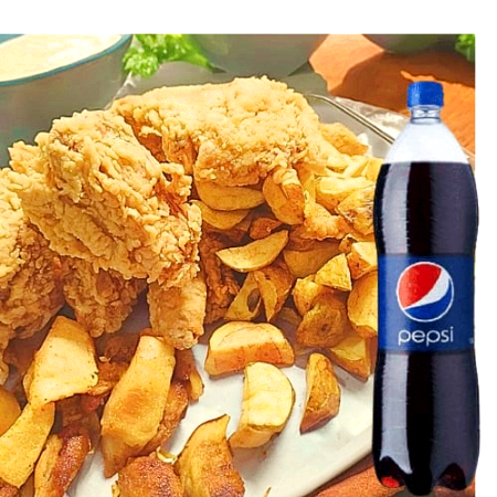Alitas Crispy 24 und +Papas Nativas + Pepsi 1.5 L